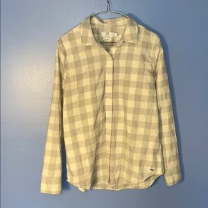 Vineyard Vines White and Grey Plaid Flannel
